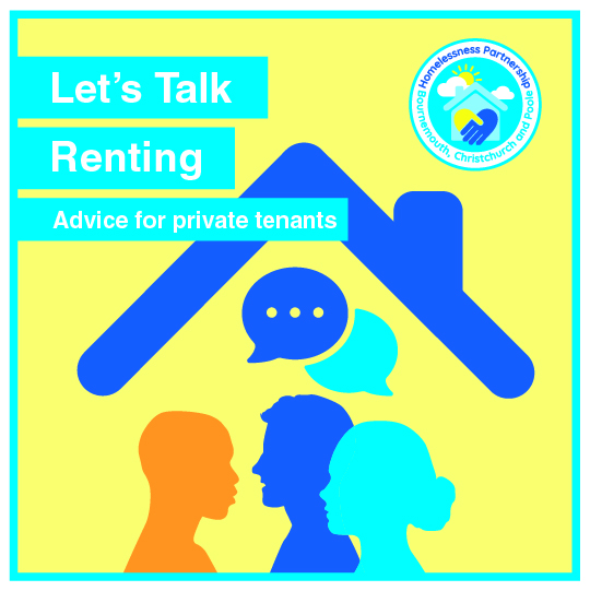 Let's Talk Renting Front Cover of Guide showing logo and tenants talking
