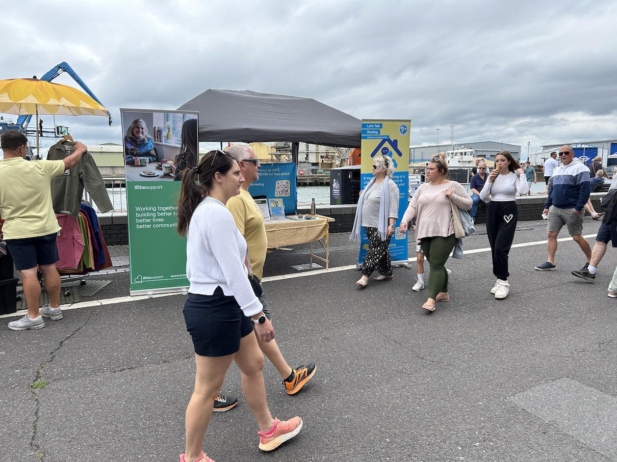 The Let's Talk Renting stand at Poole Goes Vintage