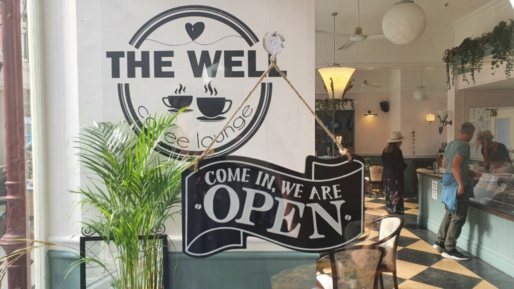 The Well Coffee Lounge doorway.